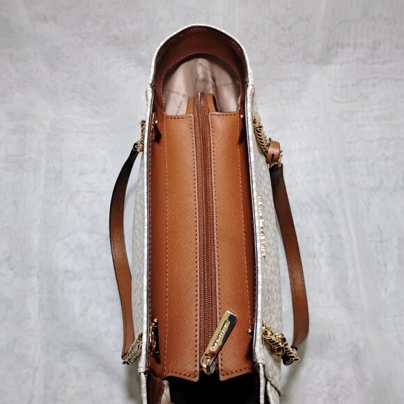 Michael Kors Jet Set Large Signature Logo Shoulder Bag - Picture 13 of 14